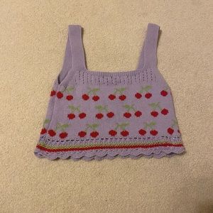 Zara purple cherry tank top